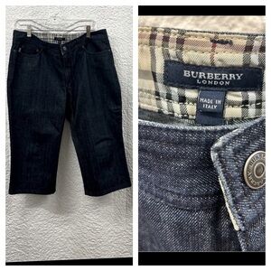 Burberry London capris medium 5 pockets mid rise blue denim capri pants